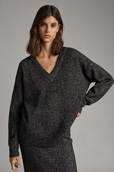 Purl Stitch Mouline Cape from Massimo Dutti 