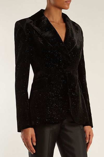 Single Breasted Glitter Velvet Blazer from The Vampire’s Wife