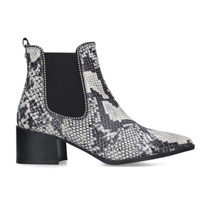 Snake Print Embellished Block Heel Ankle Boots from Carvela