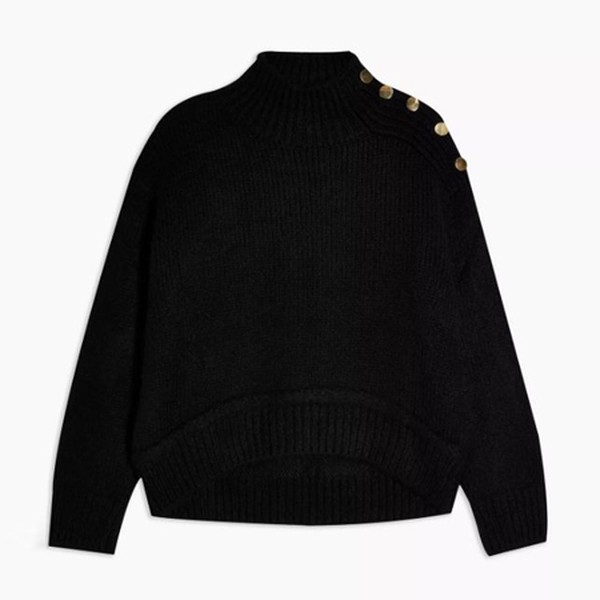 Knitted Button Shoulder Jumper