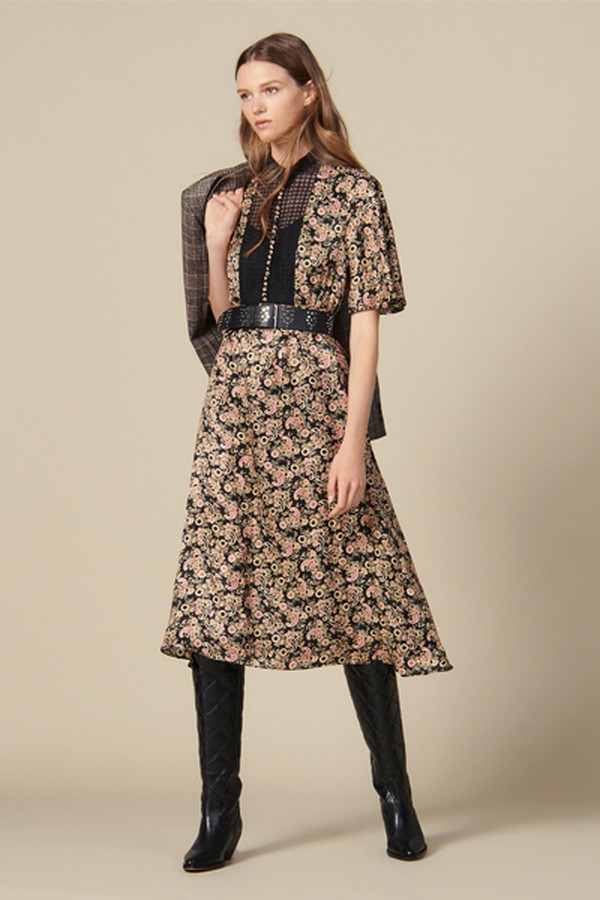 All Over Printed Midi Dress