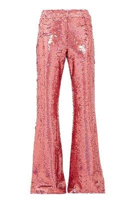 Sequinned Slim-Leg Flared Trousers from Raey