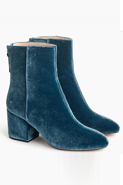 Sadie Ankle Boots In Velvet from J.Crew