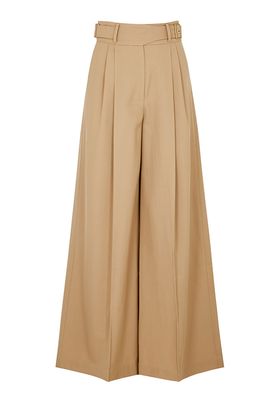 Carter Camel Wool Blend Trousers from Rejina Pyo