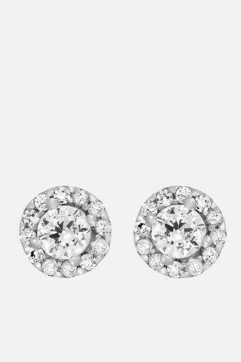 9ct White Gold Cubic Zirconia Stud Earrings