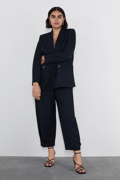 Pinstripe Double Breasted Blazer from Zara