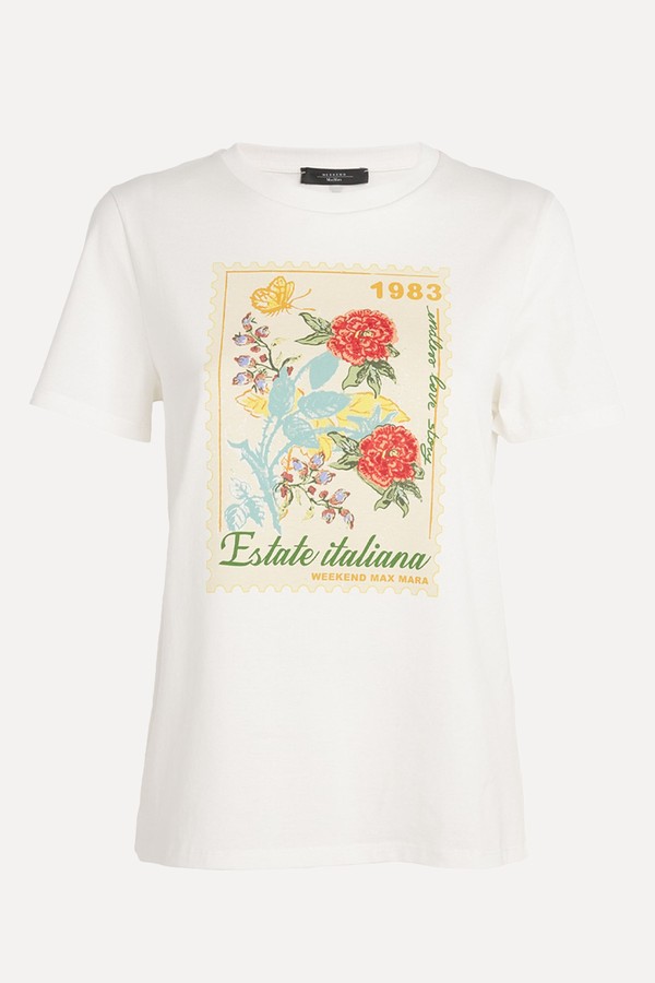 Printed Relaxed-Fit Cotton-Jersey T-Shirt from Weekend Max Mara