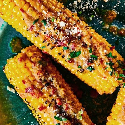 Miso, Chilli & Lime-Buttered Corn On The Cob