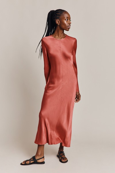 Mari Satin Midi Dress from Ghost