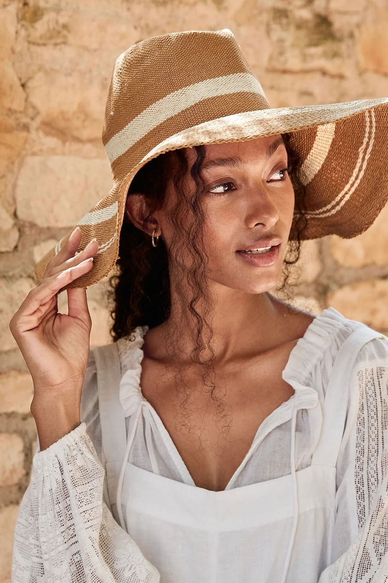 Oversized Stripe Paper Hat, £55 | The White Company