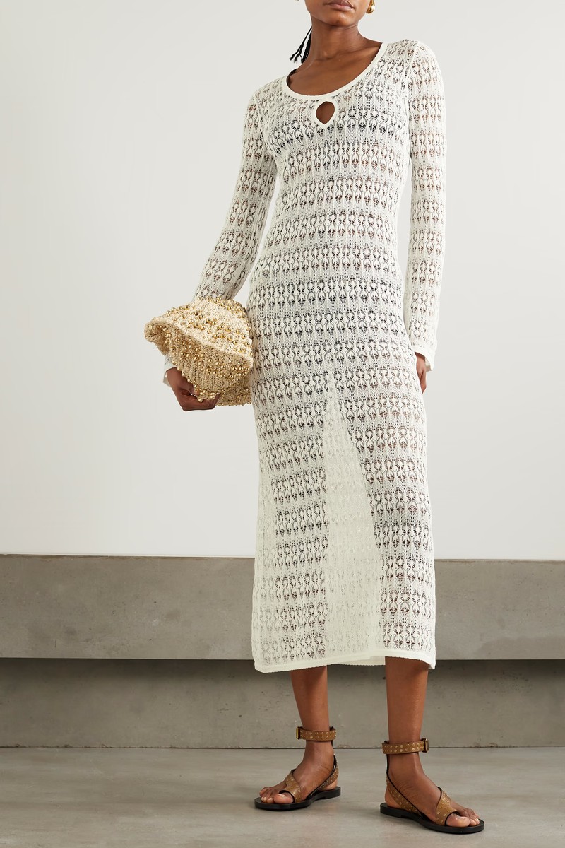 Poros Pointelle-Knit Cotton-Blend Maxi Dress from Isabel Marant