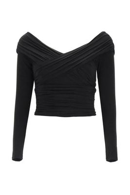 Crossover Neck Long-Sleeved Top from Self-Portrait