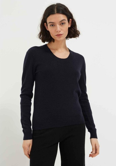 Navy Cashmere Scoop Sweater from Chinti & Parker