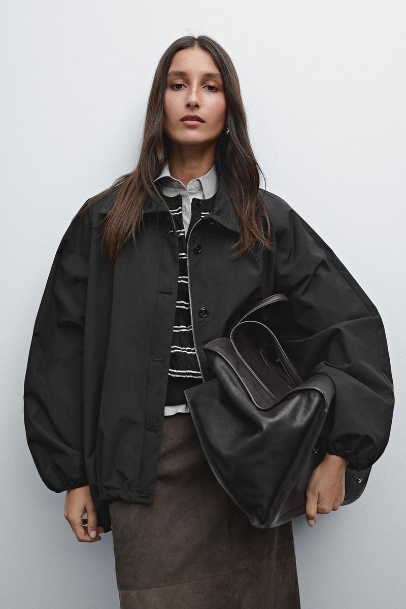 Cotton Blend Puff Parka from Massimo Dutti
