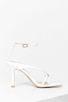 Faux Leather Strappy Heels from Nasty Gal