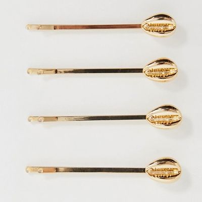 Gold Shell Hair Slides from Accessorize