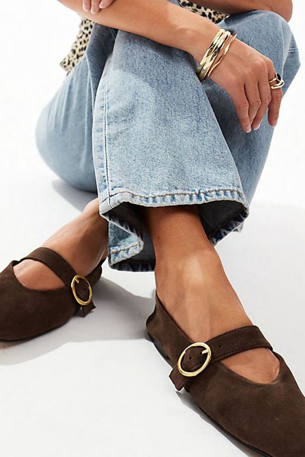 Luxe Premium Leather Balley Mary Janes from ASOS DESIGN