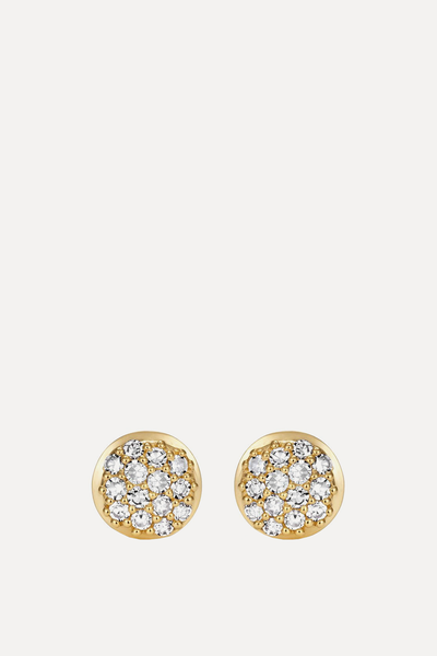 886 Pavé Stud Earrings - 18ct Yellow Gold