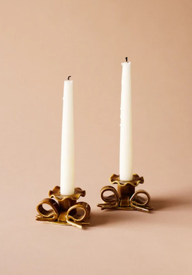 Bow Ceramic Candlestick 