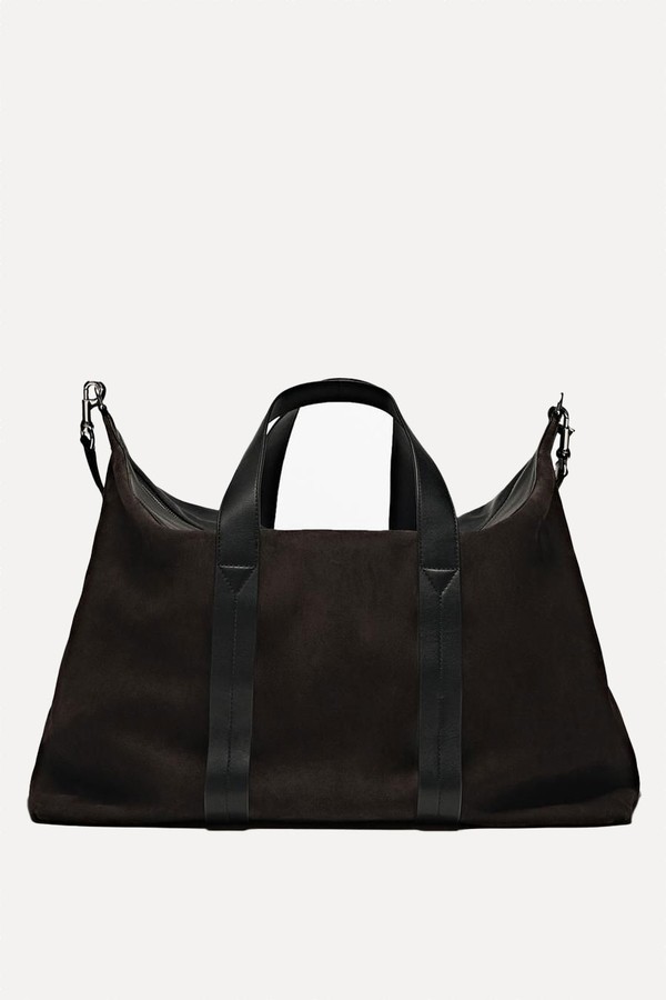 Nappa Suede Boxer Duffle Bag from Massimo Dutti