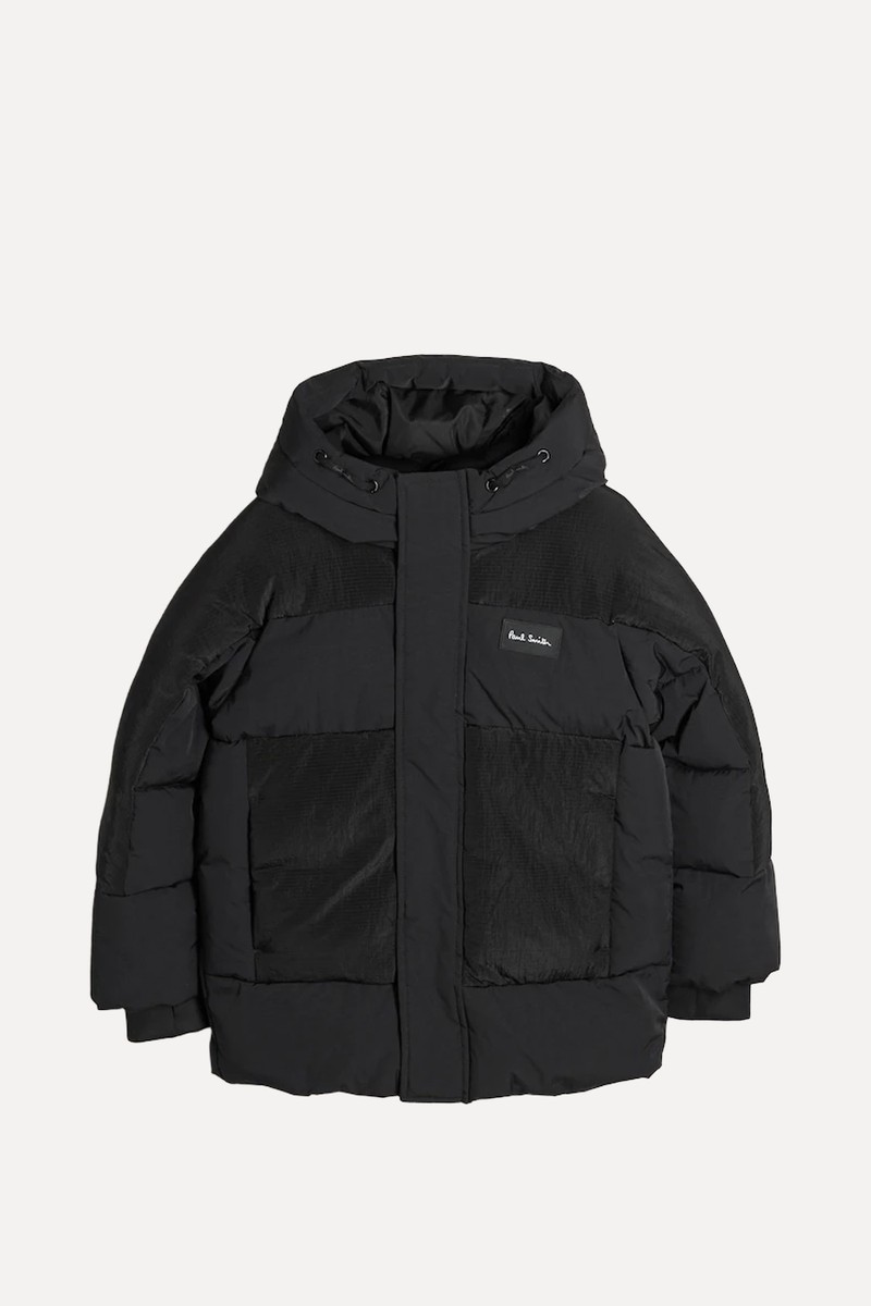 Shower Resistant Black Padded Coat from Paul Smith