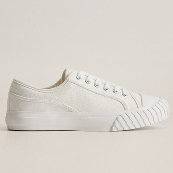 Lace Up Cotton Sneakers from Mango