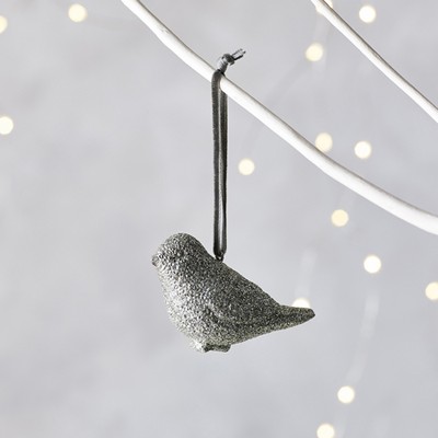 Glitter Bird Christmas Decoration