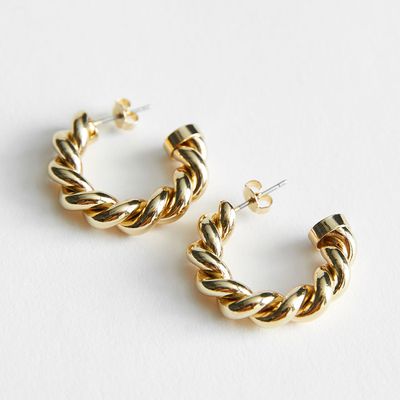Twisted Sphere Hoop Earrings from & Other Stories