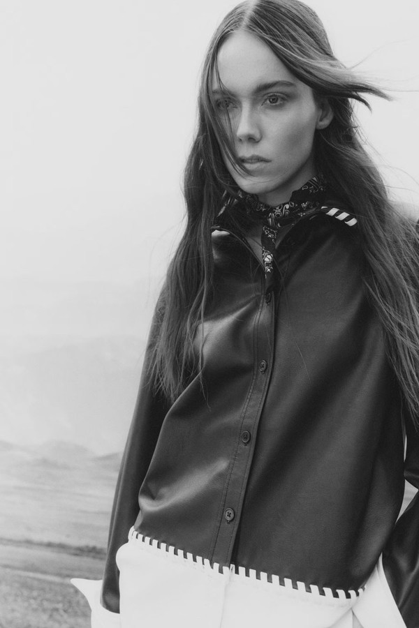 Coated Block-Coloured Shirt