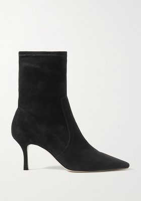 Stretch Suede Sock Boots from Porte & Paire