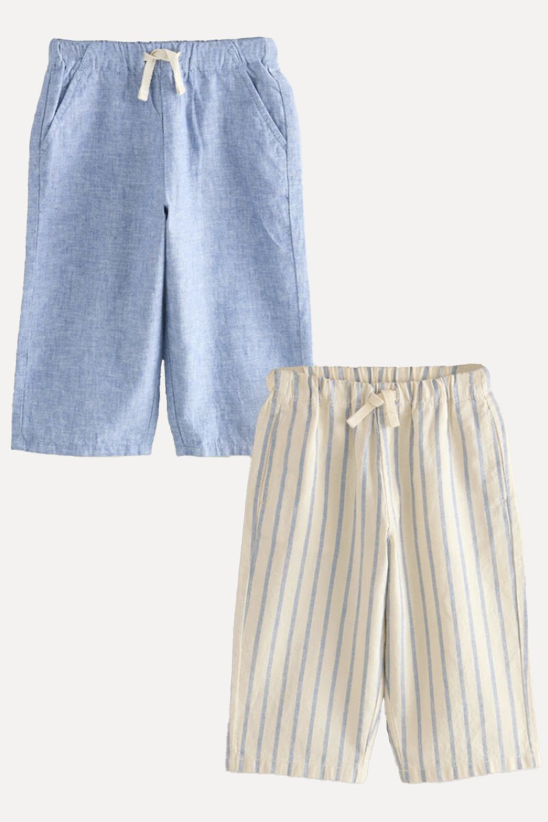 Pack Of 2 Linen Trousers from Next