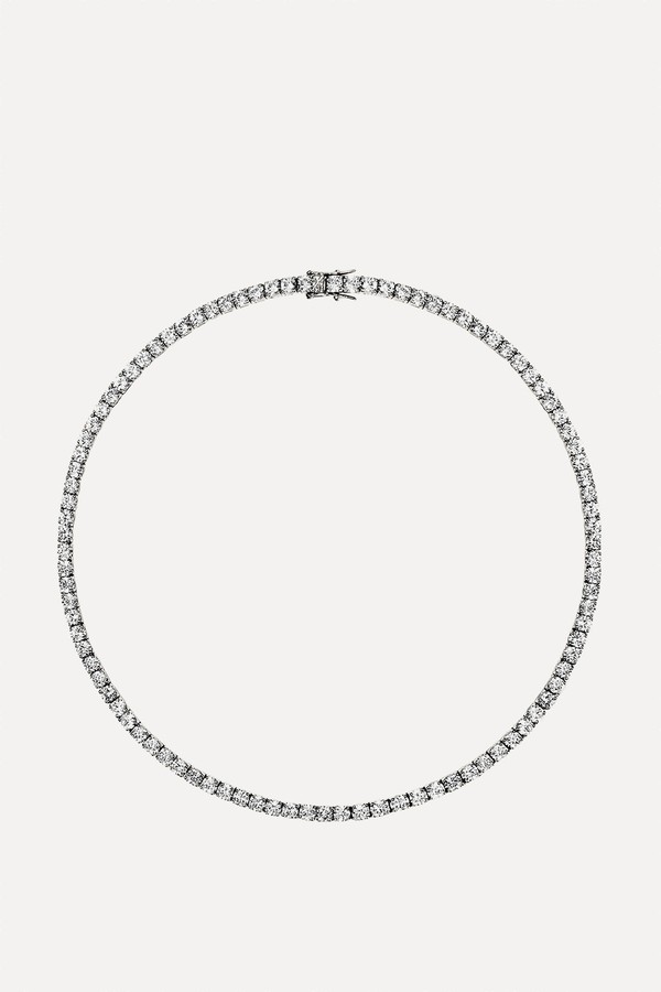 Kate Rivière Necklace In 3.75mm Lab White Sapphire
