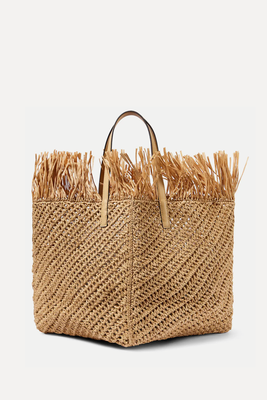Square Medium Crochet Tote Bag from Oscar De La Renta