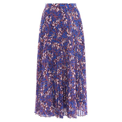 Floral Pleated Skirt