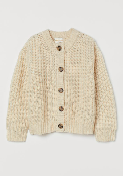 Rib-Knit Wool-Blend Cardigan from H&M