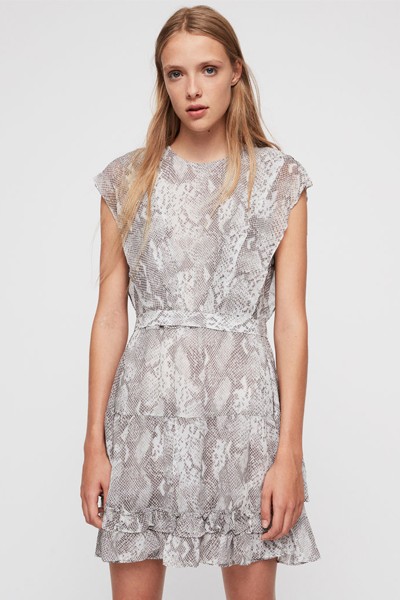 Evely Snake Print Dress from AllSaints