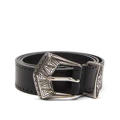 Engraved-Buckled Leather Belt from Etro