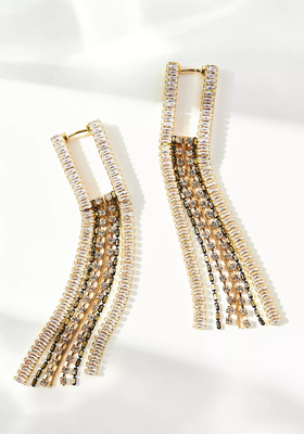 Fringed Crystal Drop Earrings from Anthropologie