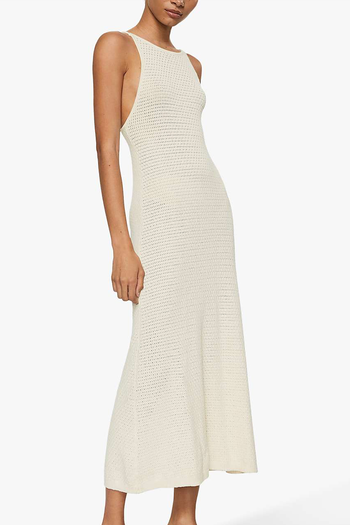 Tie Back Linen Blend Midi Dress from Ted Baker