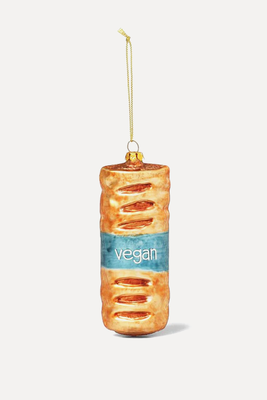 Vegan Sausage Roll Hanging Tree Decoration from Paperchase