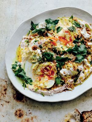 Masala Eggs, Yoghurt, Feta & Tempered Spice