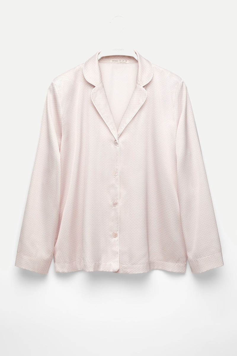 Long-Sleeved Satin Shirt from Oysho