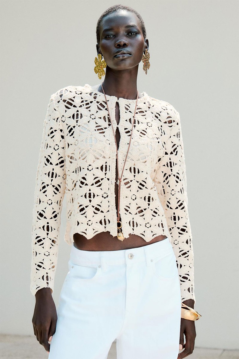 Sequinned Macramé Jacket from Zara