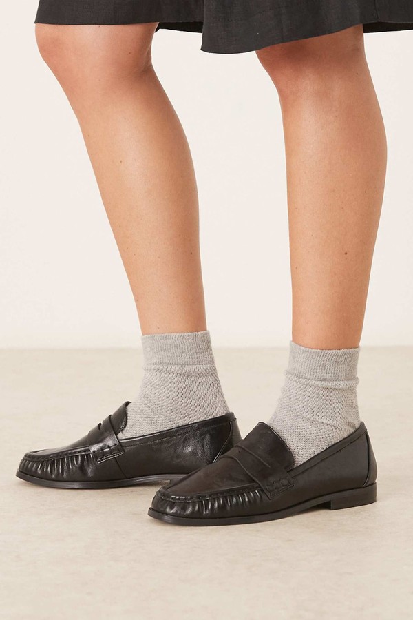 Minnie Ruched Detail Loafers from ASOS DESIGN