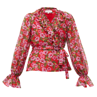 Alix Ruffled Floral-Print Muslin Blouse from Borgo De Nor