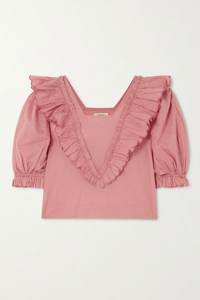 Anita Eayte Ruffled Cotton-Voile Top from Innika Choo