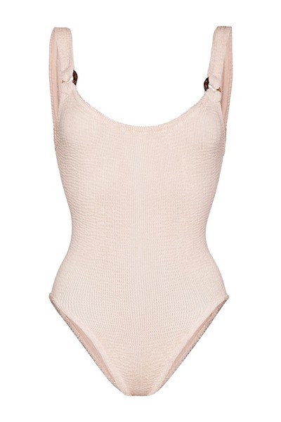 Domino Crinkle-Effect Swimsuit from Hunza G