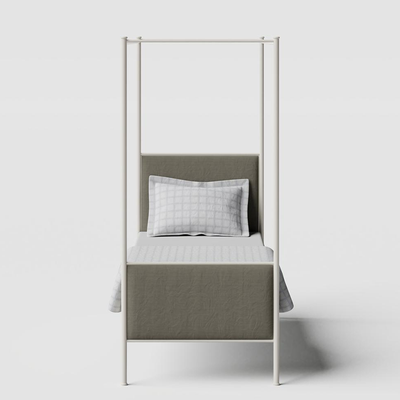 Reims Upholstered Four-Poster Single Iron Bed from The Original Bed Company