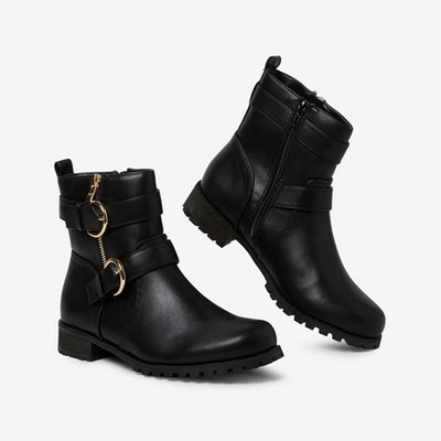 Wide Fit Alana Biker Boots