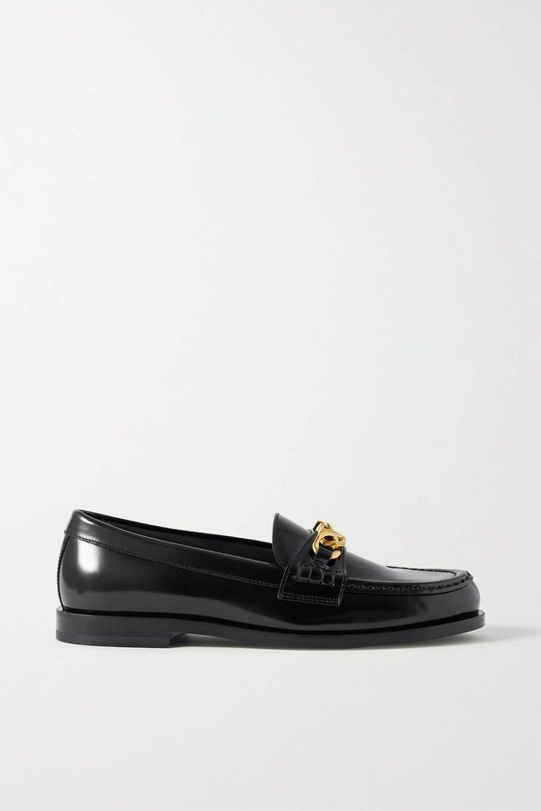 Garavani Logo-Embellished Leather Loafers from Valentino